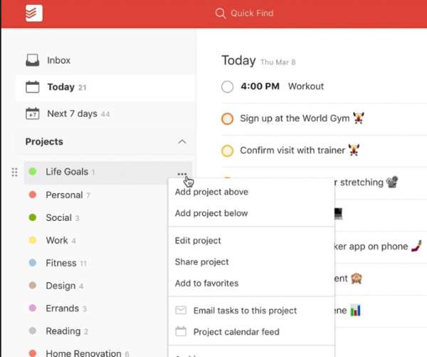 todoist task management tool