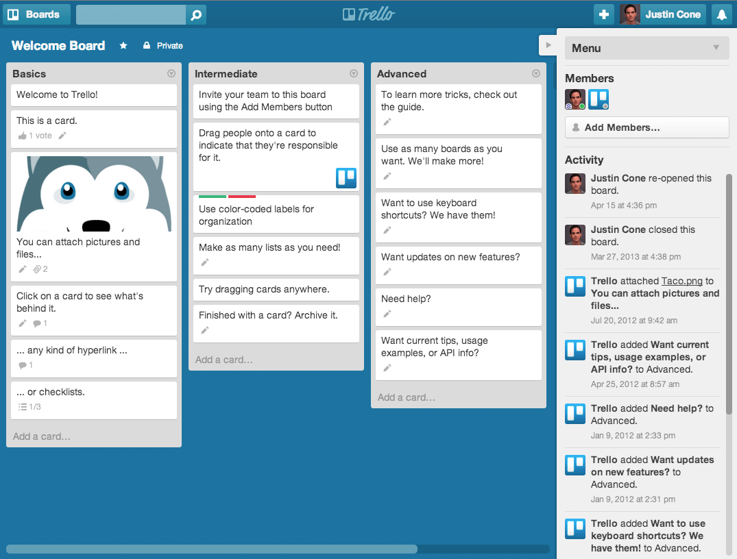 Trello Project Management Tool