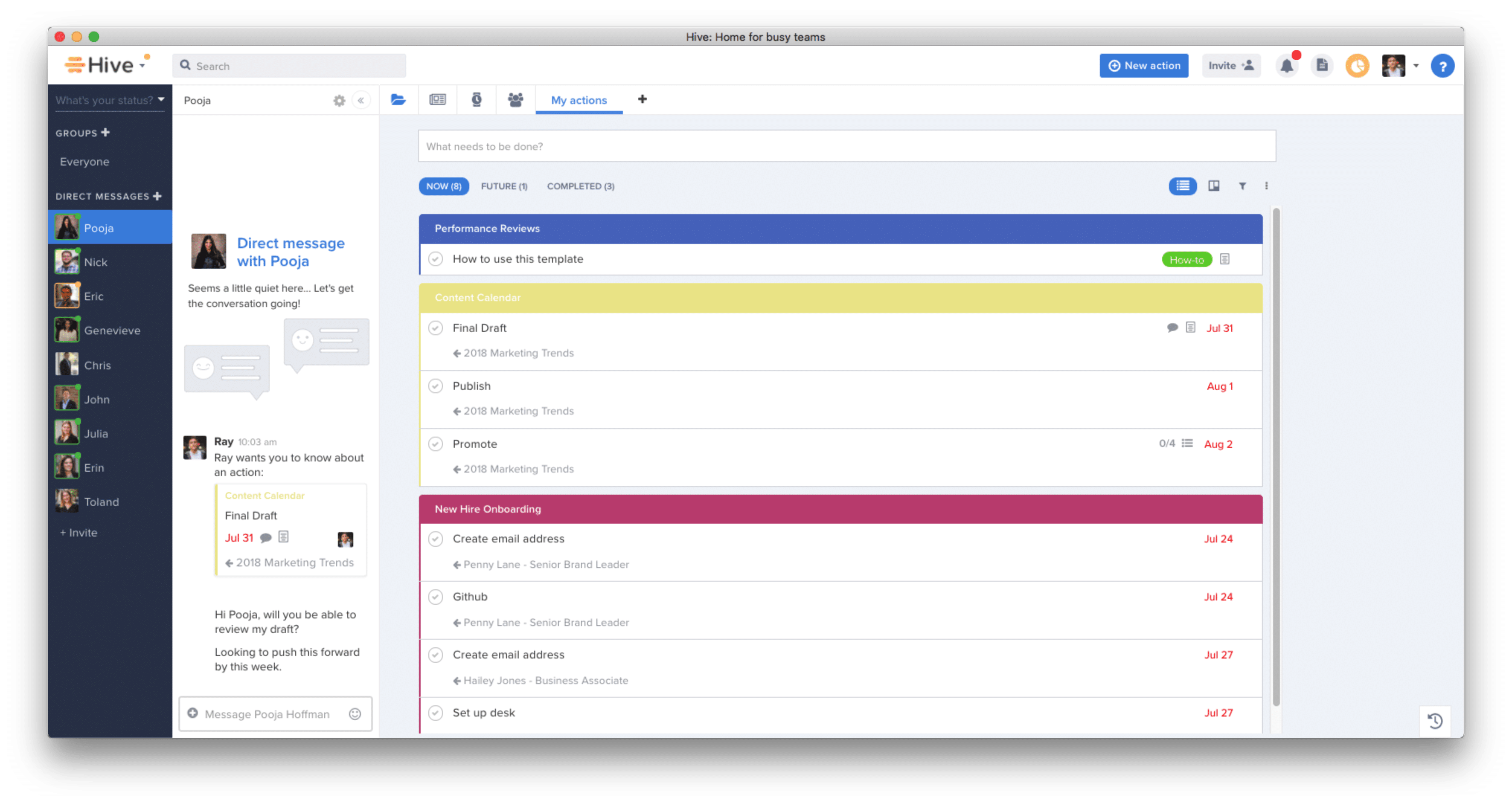 Hive project management software