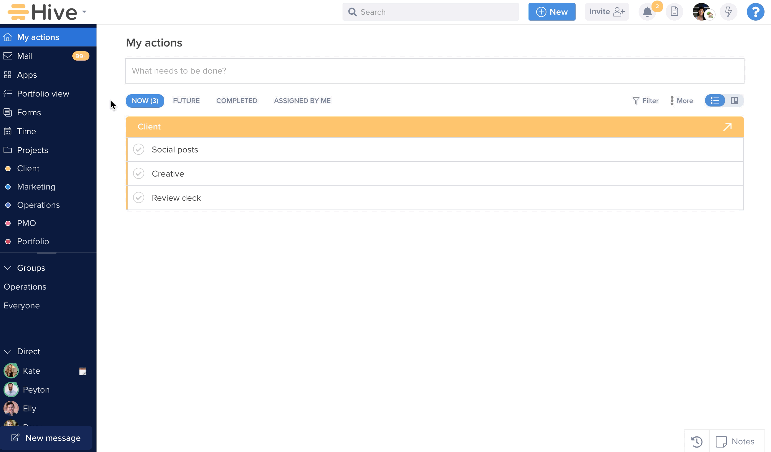 New Hive Navigation