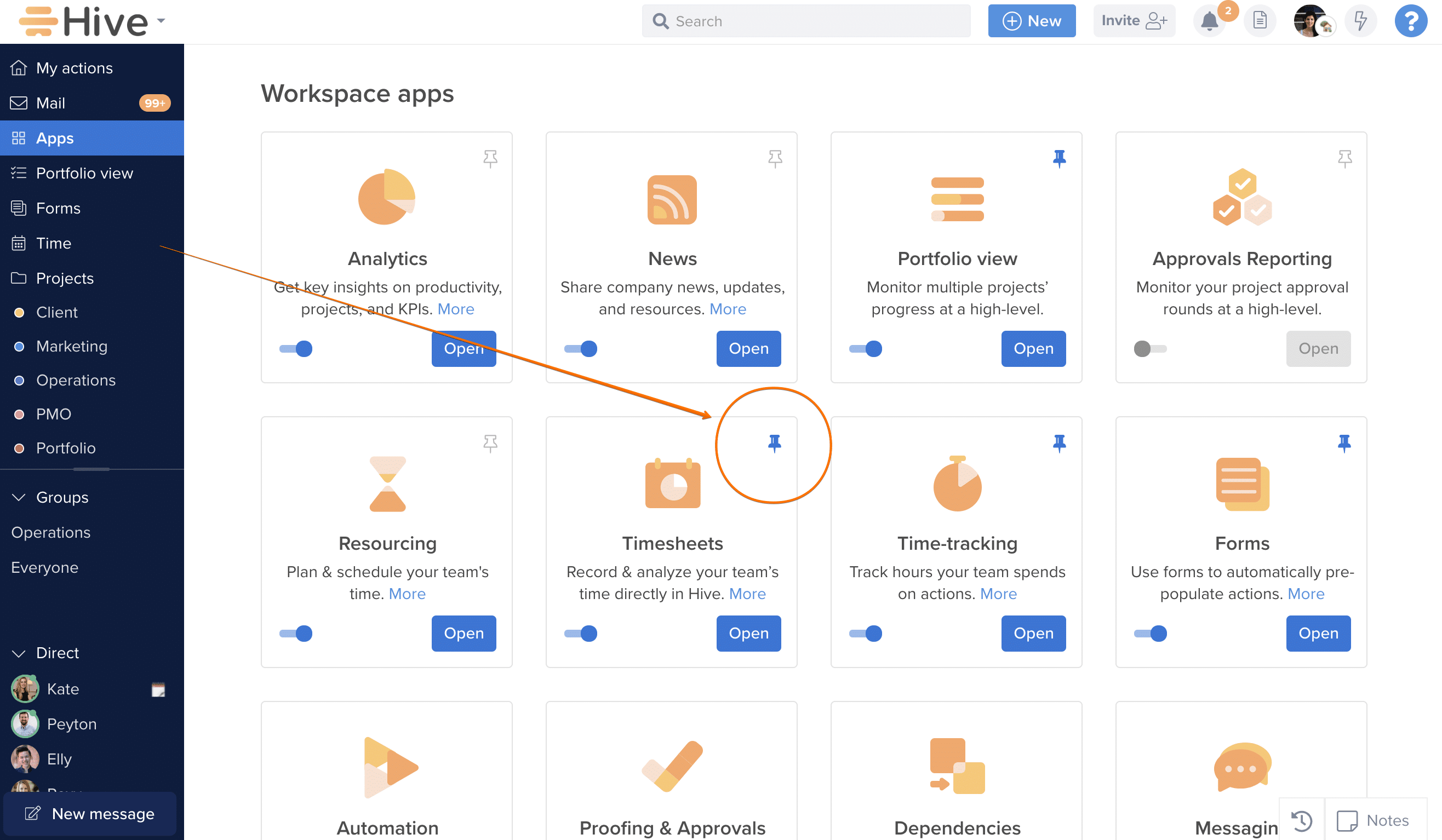 Hive Pin Apps