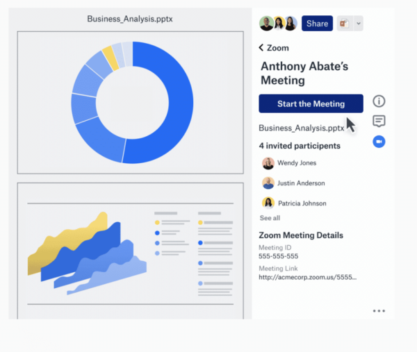 Zoom and Dropbox