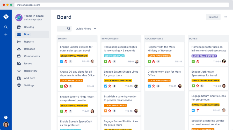 jira project management board