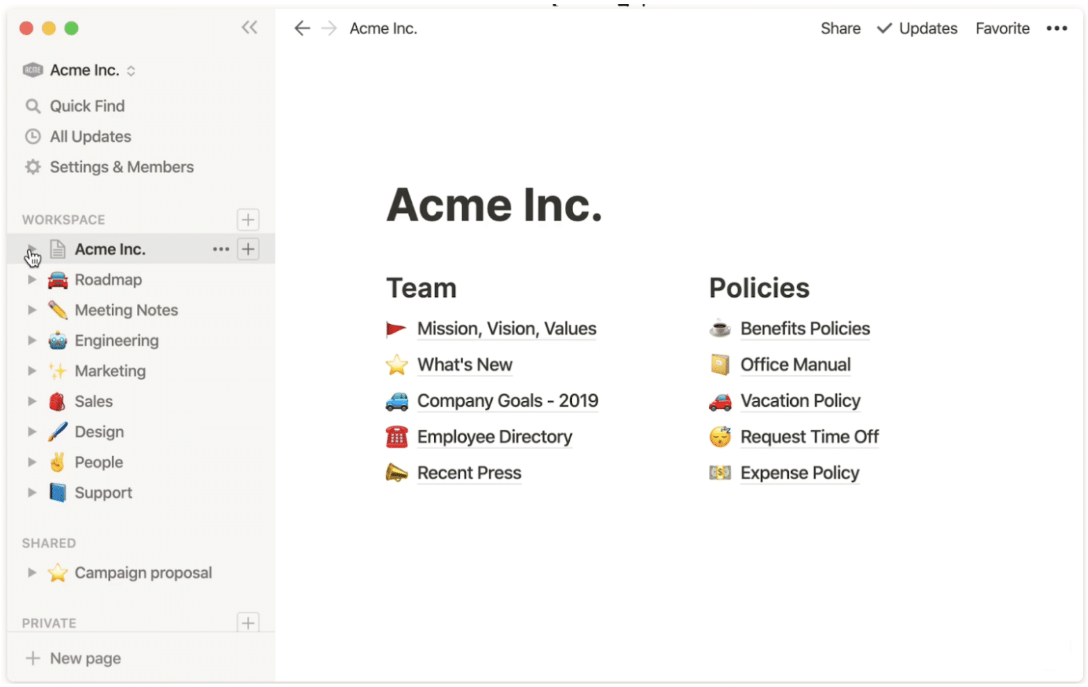 Priority lists and Workspace Categorization on Notion