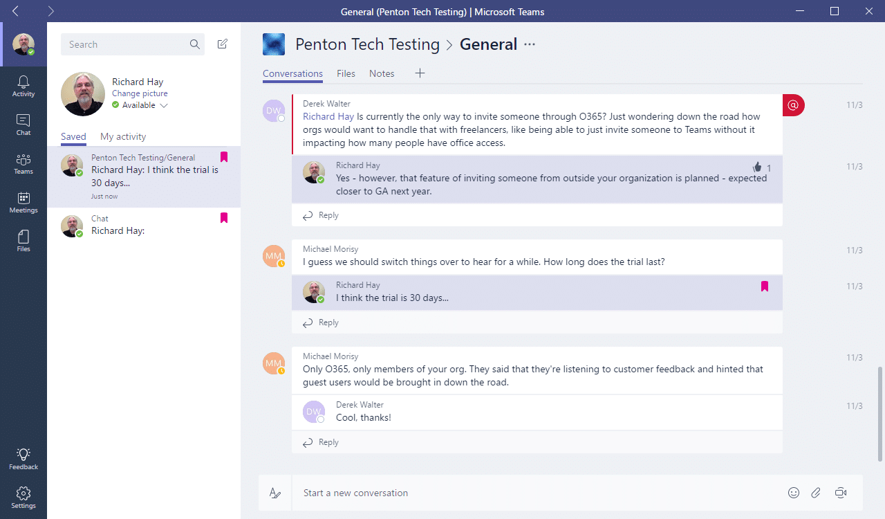 Microsoft Teams Chat