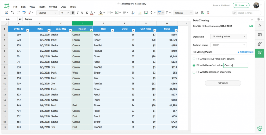 Zoho Sheets