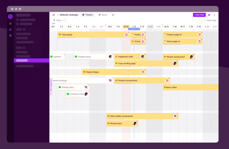 Toggl Plan dashboard