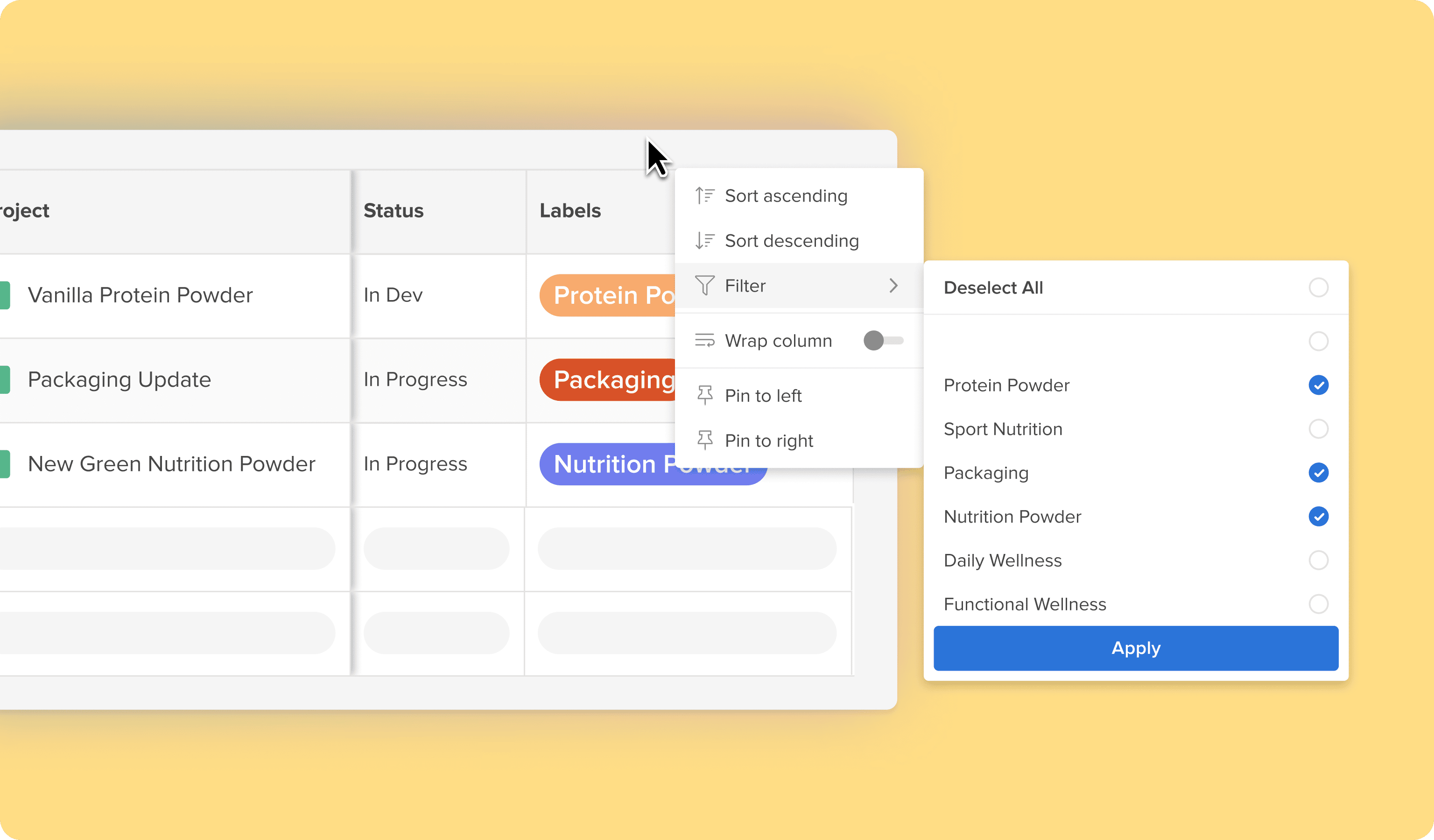 custom fields