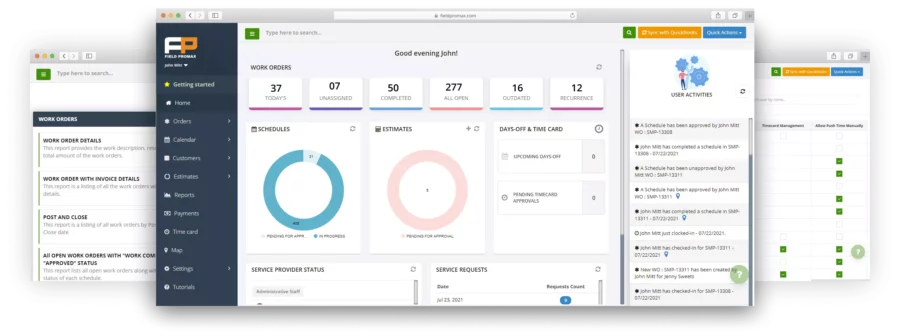 Field ProMax dashboard