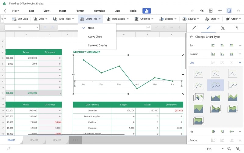 Cell by Hancom Office dashboard