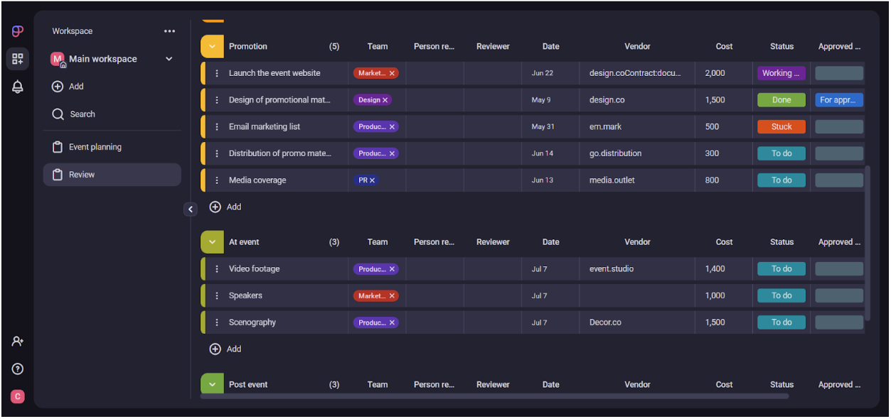 Project management built to keep track of all your work