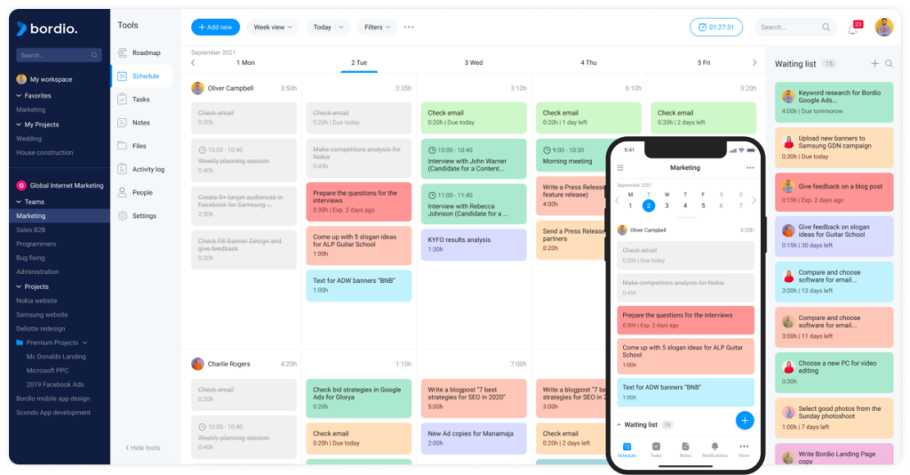 Bordio - Multiuser Board with Mobile app 