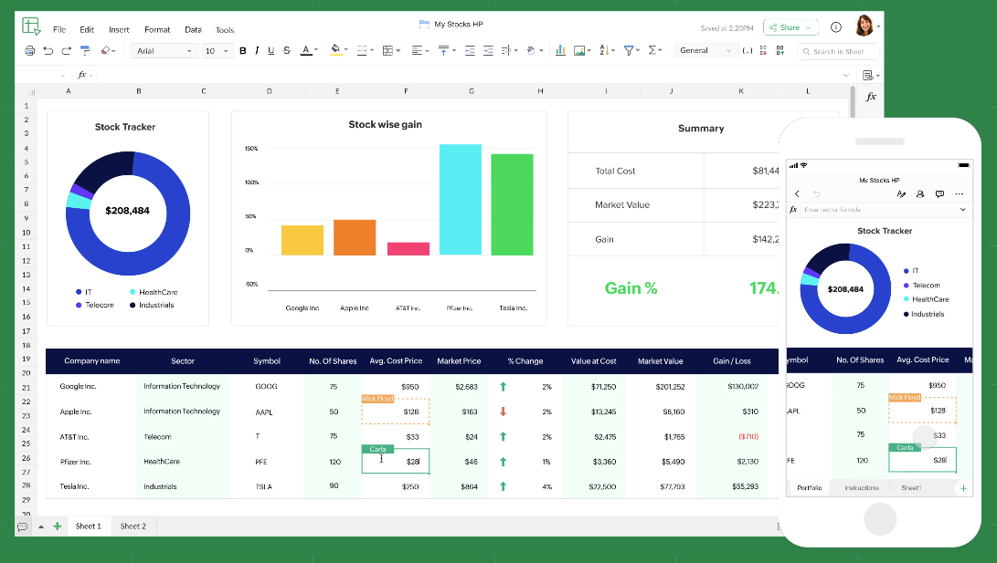 zoho sheet airtable alternative