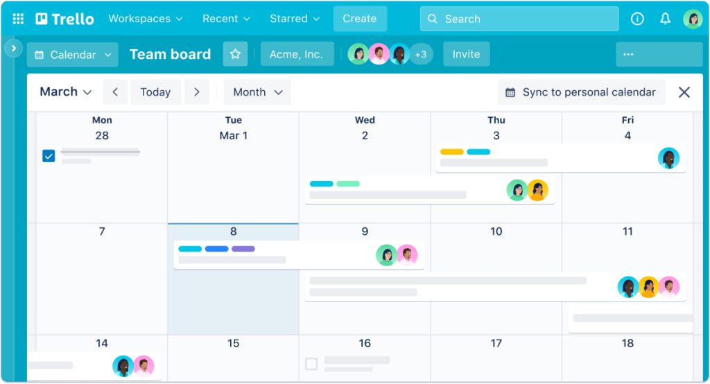 Trello project management software